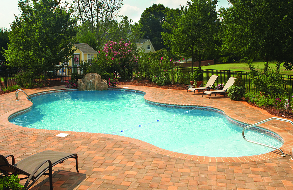 Mountain Lake Standard View featuring a Full End Radius Nexus™ Steel Stair with 2nd step Sundeck
