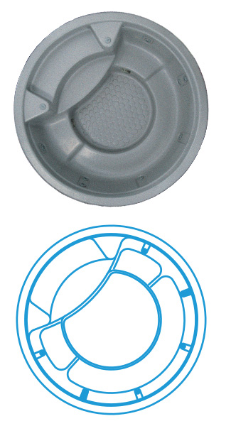 Whitewave&trade; Round Poolside Spa