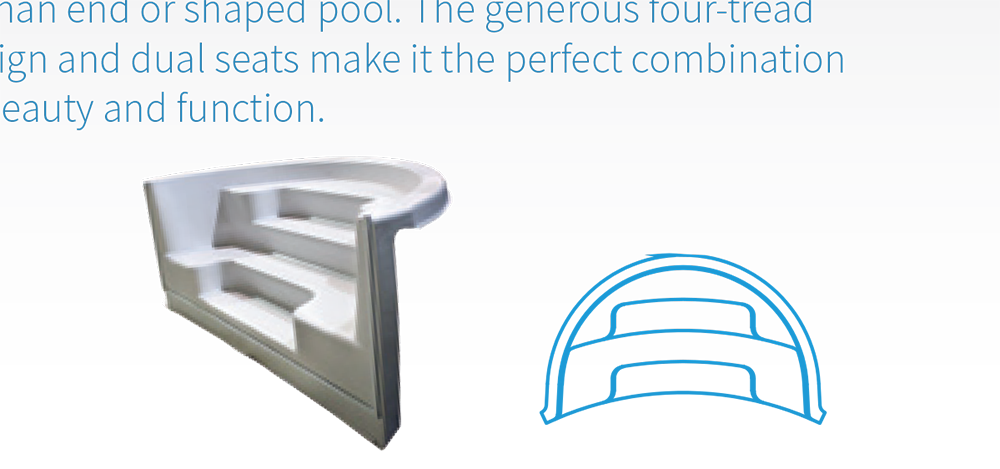 Saratoga Roman Step: Radius | Cantilever or Trimline