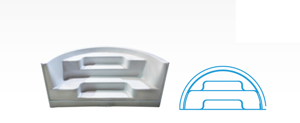 Roman Step: Straight | Cantilever or Trimline