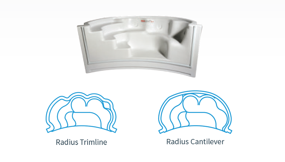 Saratoga Step-N-Spa: Radius | Cantilever or Trimline