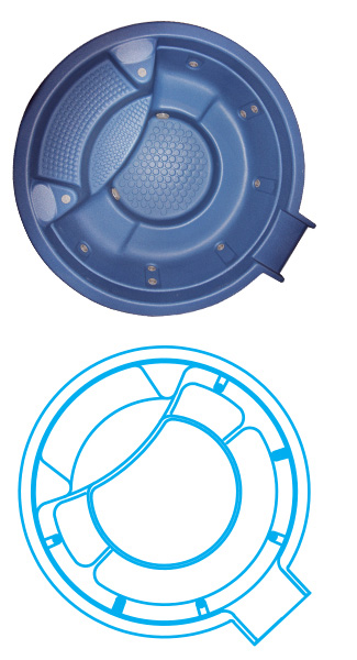Whitewave&trade; Round Spillover Spa