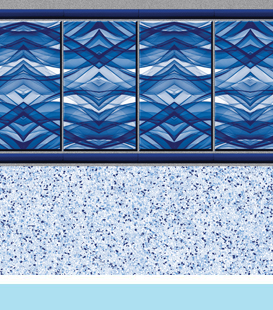 Best Pool Liners - Illusion | Sparkle, 27 Mil | Accroche toile bleu pâle