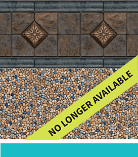 Best Pool Liners - Slate Tile | Del Caribe, 27/27 Mil | Gray Bead